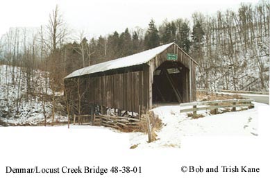 Denmar/Locust Creek Bridge. Photo by
Bob & Trish Kane December, 2000